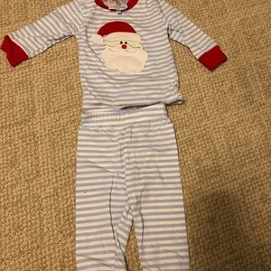 Eliza James 6 months Santa pajamas